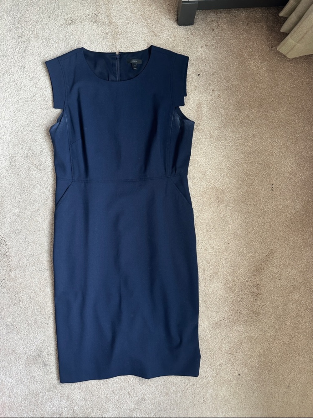 J.crew Classic Navy Sheath Dress - Unbranded